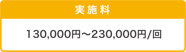 130,000円～230,000円/回